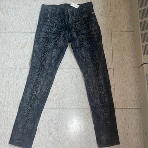 Amiri Snakeskin pattern Denim Jeans